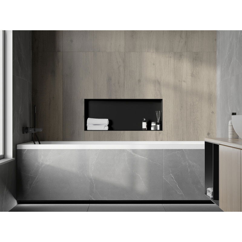 Mexen X-Wall-NR výklenková police bez límce 75 x 30 cm, černá - 1971753010