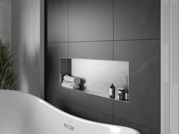 Mexen X-Wall-NR nástěnná police bez límce 90 x 30 cm, inox - 1911903010