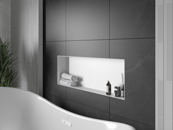 Mexen X-Wall-NR zapuštěná police bez límce 90 x 30 cm, bílá - 1921903010