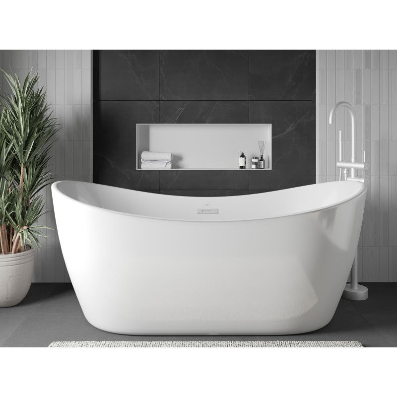 Mexen X-Wall-NR zapuštěná police bez límce 90 x 30 cm, bílá - 1921903010