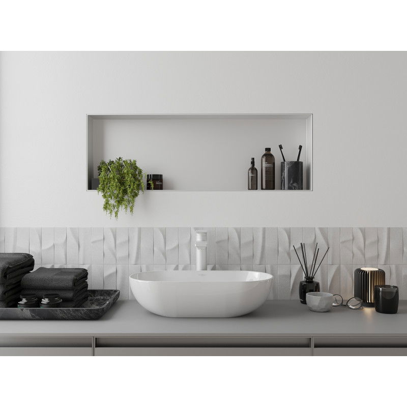 Mexen X-Wall-NR zapuštěná police bez límce 90 x 30 cm, bílá - 1921903010