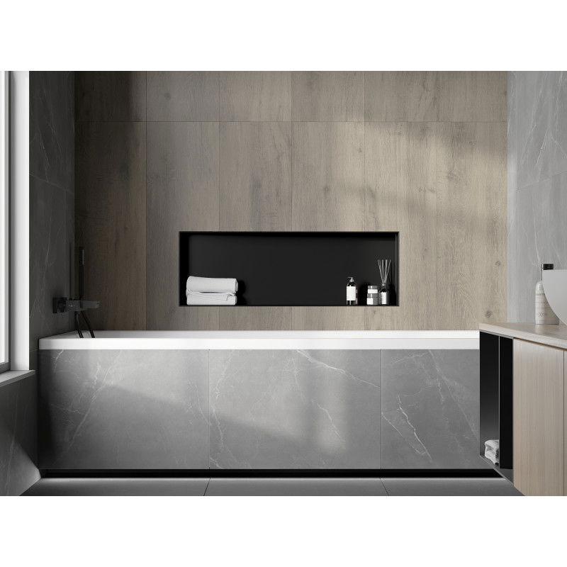 Mexen X-Wall-NR vestavná police bez límce 90 x 30 cm, černá - 1971903010