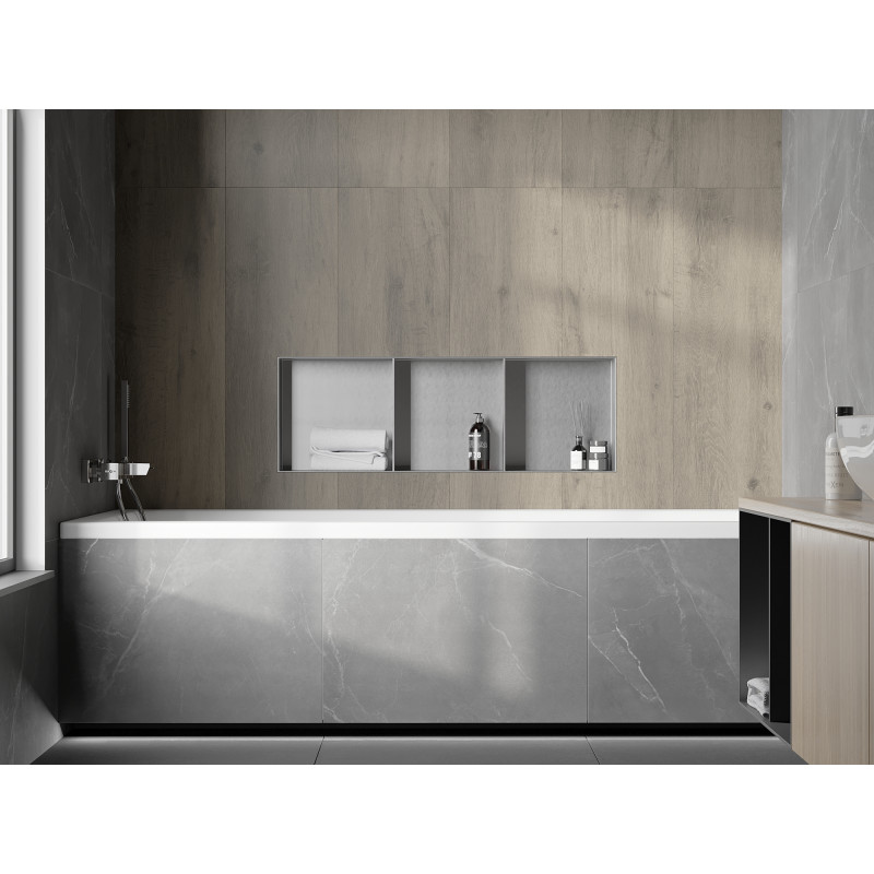 Mexen X-Wall-NR nástěnná police bez límce s policí 90 x 30 cm, inox - 1911903010S