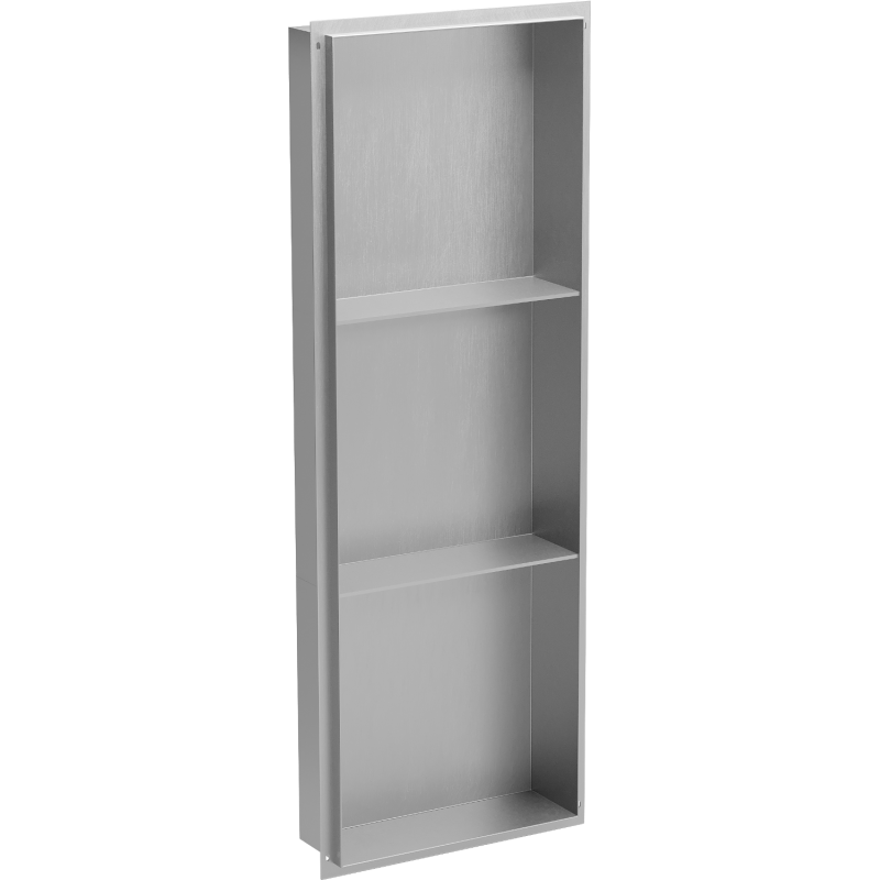 Mexen X-Wall-NR výklenková police bez límce s policí 90 x 30 cm, inox - 1911903010S