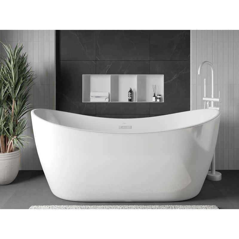 Mexen X-Wall-NR zapuštěná police bez lemu s policí 90 x 30 cm, bílá - 1921903010S