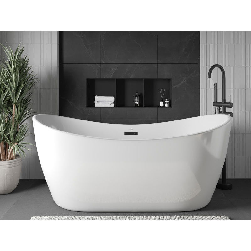 Mexen X-Wall-NR niková polička bez příruby s poličkou 90 x 30 cm, černá - 1971903010S