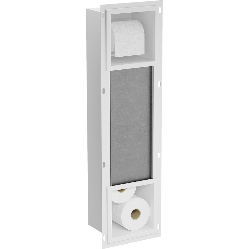 Mexen X-Wall-BP držák na toaletní papír se zásobníkem, bílý - 1924