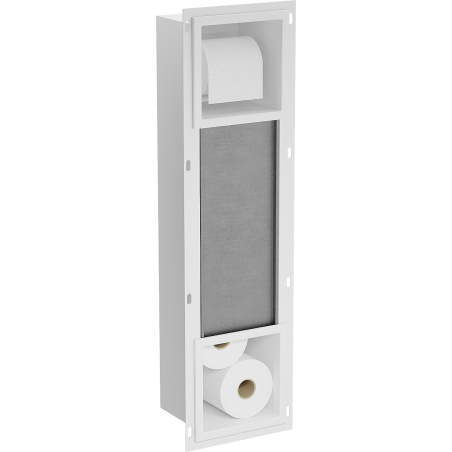 Mexen X-Wall-BP držák na toaletní papír se zásobníkem, bílý - 1924
