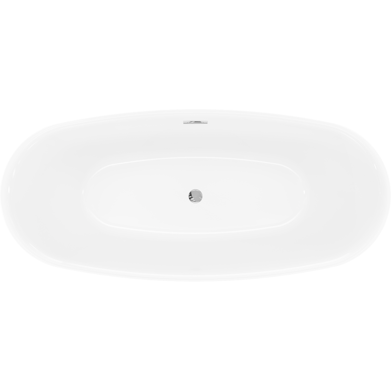 Mexen Luvo Slim volně stojící vana 170 x 75 cm, bílá, přepad chrom - 52801707500-01