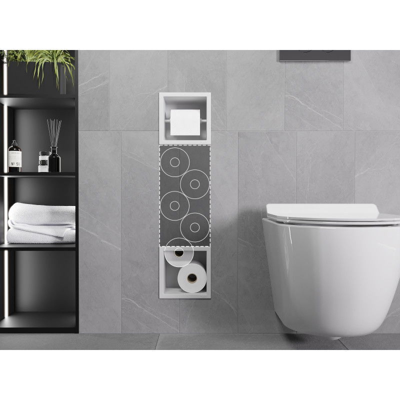 Mexen X-Wall-BP držák na toaletní papír se zásobníkem, bílý - 1924