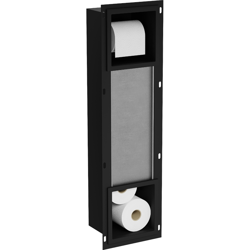 Mexen X-Wall-BP držák toaletního papíru s úložným prostorem, černý - 1974