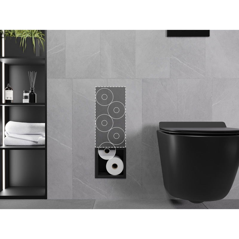 Mexen X-Wall-B zásobník na toaletní papír, černý - 1975