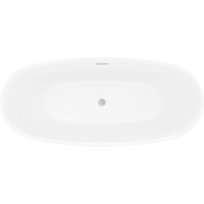 Mexen Luvo Slim volně stojící vana 170 x 75 cm, bílá/černá, přepad nikl kartáčovaný - 52801707575-97