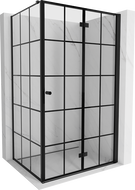 Mexen Mist-F sprchový kout skládací pravý 80 x 120 cm, černá mřížka, černá - 8A6T-080-120-70-77-P