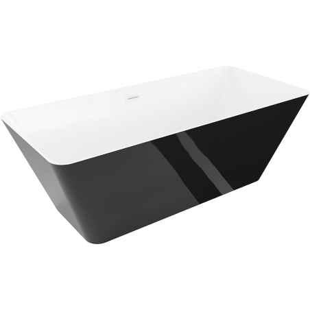 Mexen Velo Slim volně stojící vana 170 x 75 cm, bílá/černá, přepad bílý - 52811707575-20