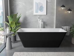 Mexen Velo Slim volně stojící vana 170 x 75 cm, bílá/černá, přepad bílý - 52811707575-20