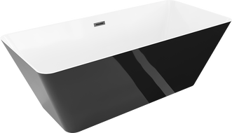 Mexen Velo Slim volně stojící vana 170 x 75 cm, bílá/černá, přepad černý - 52811707575-70