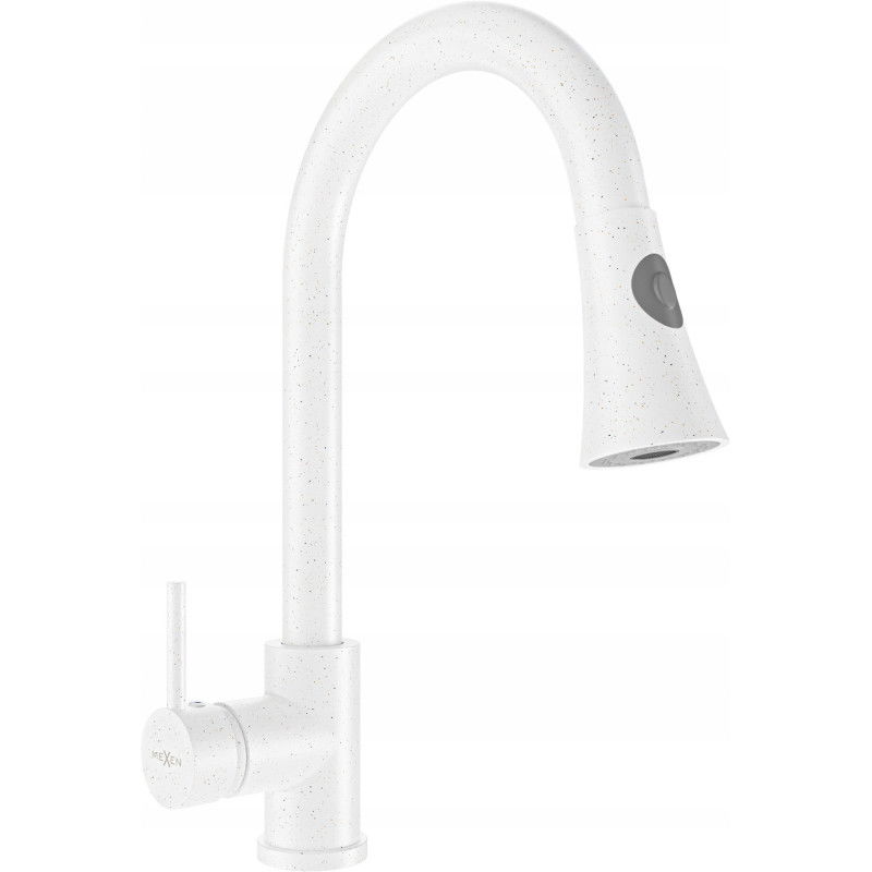 Mexen Elia kuchyňská baterie, bílá s tečkami - 670101-26
