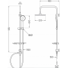 Mexen T40 sprchový sloup, chrom - 798404093-00