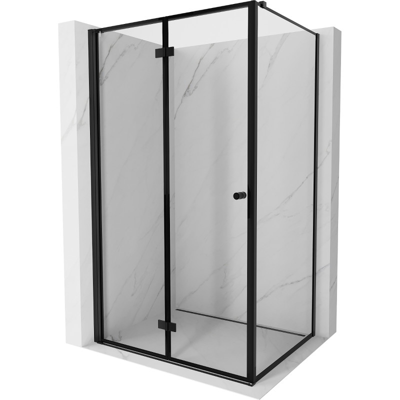Mexen Mist-F sprchový kout skládací levý 100 x 90 cm, černý rám, černý - 8A6T-100-090-70-70-L