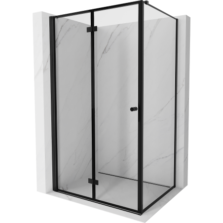 Mexen Mist-F sprchový kout skládací levý 100 x 90 cm, černý rám, černý - 8A6T-100-090-70-70-L