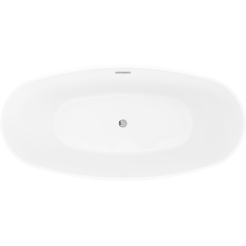 Mexen Olea volně stojící vana vzor 170 x 80 cm, bílá, přepad chrom - 52821708000-01