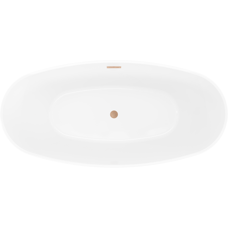 Mexen Olea volně stojící vana vzor 170 x 80 cm, bílá, kartáčovaná měď - 52821708000-65