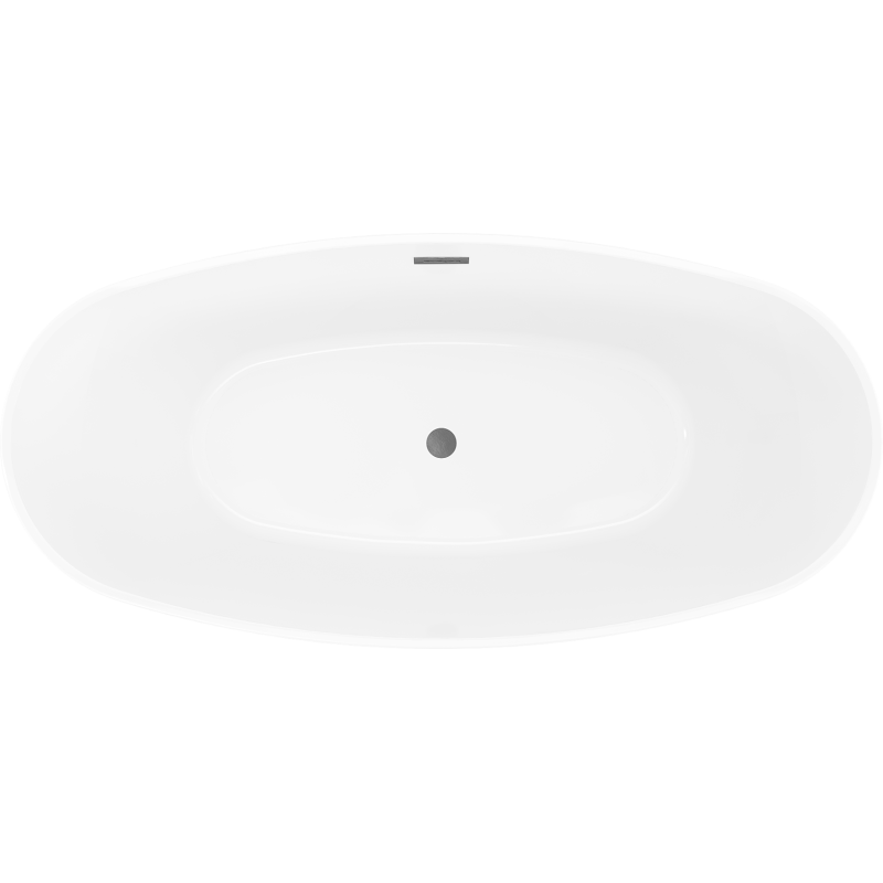 Mexen Olea volně stojící vana vzor 170 x 80 cm, bílá, přepad gun gray kartáčovaný - 52821708000-66