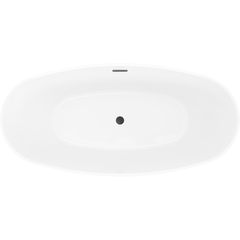Mexen Olea volně stojící vana vzor 170 x 80 cm, bílá, přepad černý - 52821708000-70