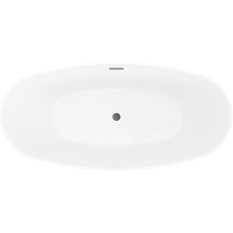Mexen Olea volně stojící vana vzor 170 x 80 cm, bílá, přepad gun metal - 52821708000-95
