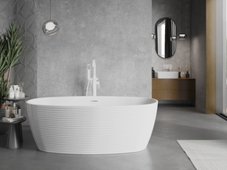 Mexen Lira volně stojící vana vzor 170 x 80 cm, bílá, bílý přepad - 52831708000-20