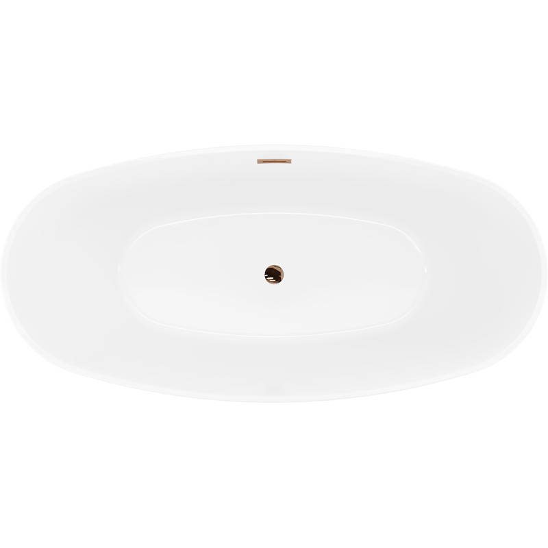 Mexen Lira volně stojící vana vzor 170 x 80 cm, bílá, přepad růžové zlato - 52831708000-60