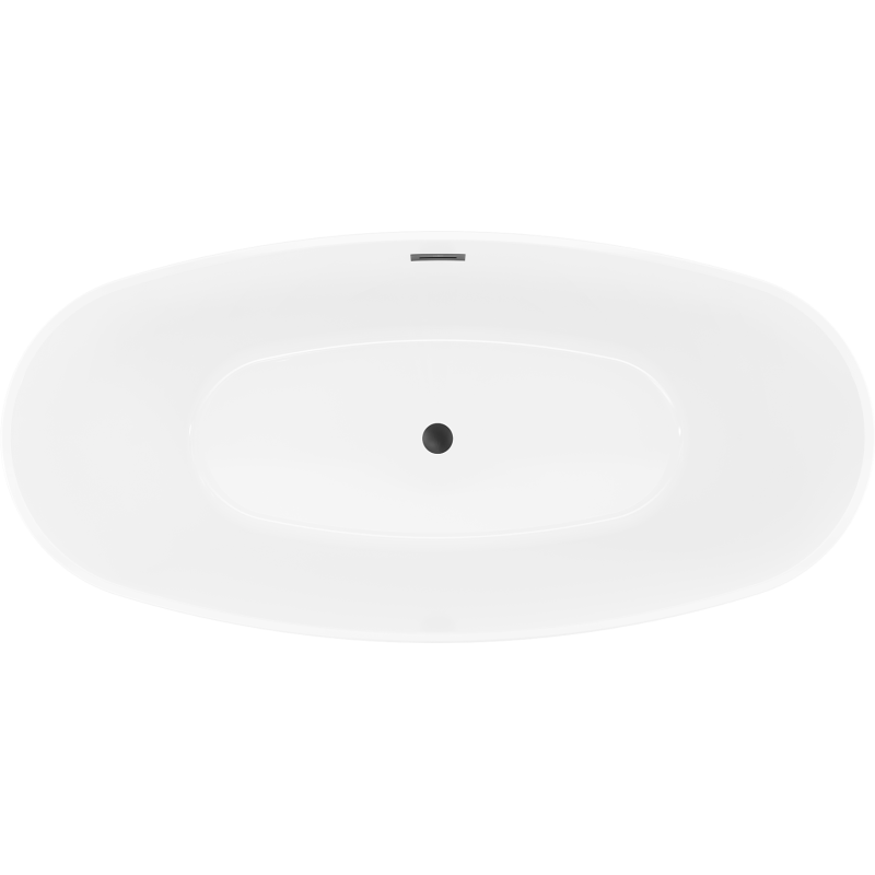 Mexen Lira vana volně stojící vzor 170 x 80 cm, bílá, přepad černý - 52831708000-70