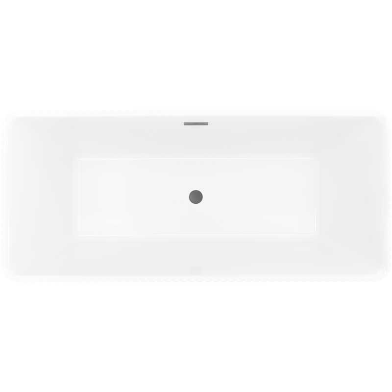 Mexen Nila samostatně stojící vanová nervózní 170 x 75 cm, bílá, přepad gun metal - 52841708000-95