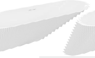 Mexen Yara volně stojící vana rýhovaná 170 x 75 cm, bílá, bílý přepad - 52861707500-20