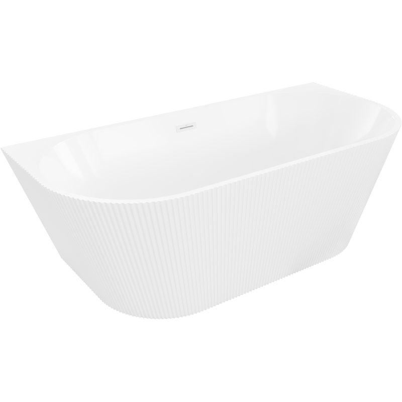 Mexen Oris volně stojící vanová vana 150 x 75 cm, bílá, bílý přepad - 52871507500-20