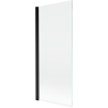Mexen Mist paravan do vany 1-křídlový 80 x 150 cm, transparentní, černý - 8A9-080-001-70-00