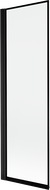 Mexen Mist sprchový závěs 1-křídlový levý 60 x 150 cm, černý rám, černý - 8A9-060-001-70-70-L