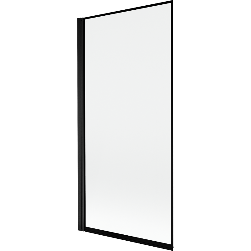 Mexen Mist vanová zástěna 1-křídlová levá 90 x 150 cm, černý rám, černá - 8A9-090-001-70-70-L