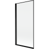 Mexen Mist vanová zástěna 1-křídlová levá 90 x 150 cm, černý rám, černá - 8A9-090-001-70-70-L