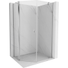 Mexen Mist asymetrická pětiúhelníková sprchová kabina 80 x 90 cm, transparentní, chromová - 8A8-080-090-01-00