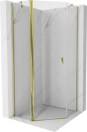 Mexen Mist pětiúhelníková sprchová kabina 80 x 80 cm, transparentní, zlatá - 8A8-080-080-50-00