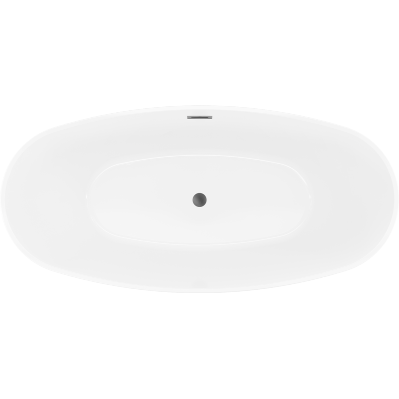 Mexen Lira volně stojící vana vzor 170 x 80 cm, bílá/černá, přepad gun metal - 52831708075-95