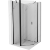 Mexen Mist pětiúhelníková sprchová kabina 90 x 90 cm, transparentní, černá - 8A8-090-090-70-00