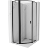 Mexen Mist pětiúhelníková sprchová kabina levá 80 x 80 cm, černý rám, černá - 8A8-080-080-70-70-L