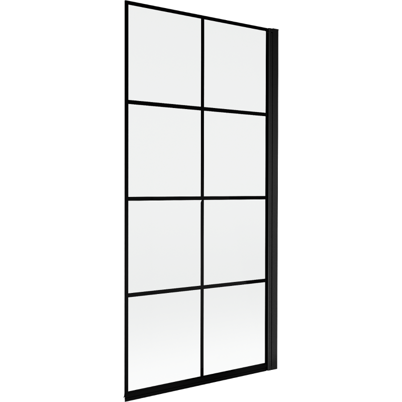 Mexen Mist sprchová zástěna 1-křídlá pravá 90 x 150 cm, černá mřížka, černá - 8A9-090-001-70-77-P