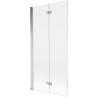 Mexen Mist vanová zástěna 2dílná levá 90 x 150 cm, transparentní, chrom - 8A9-090-002-01-00-L
