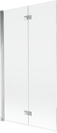 Mexen Mist vanová zástěna dvoukřídlá levá 100 x 150 cm, transparentní, chrom - 8A9-100-002-01-00-L