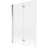 Mexen Mist vana paravan 2-křídlové levé 120 x 150 cm, průhledné, chrom - 8A9-120-002-01-00-L