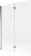 Mexen Mist vanová zástěna 2dílná levá 130 x 150 cm, transparentní, chrom - 8A9-130-002-01-00-L
